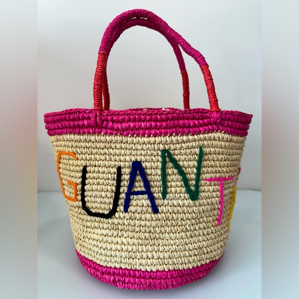 NEW SENSI STUDIO Woven Straw Tote Bag Made in Ecuador